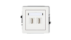 Deco Mechanizm Gniazda Podwójnego 2Xusb A-A 3.0, Biały Mat 25Dgusb-6