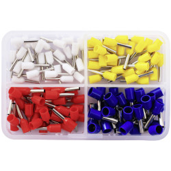 Quadrios 2010C389 Ferrule Set Partially Insulated 120pcs Tin-Coated