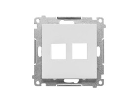 SIMON 55 Pokrywa gniazd teleinformatycznych na Keystone płaska podwójna jasnoszary mat TKP2.01/114 KONTAKT SIMON