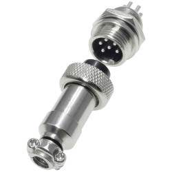 Pollin 453545 DIN Connector Socket Built-in Plug 6 Pins 1 Set