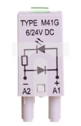 M41G Moduł zabezpieczający podstawka Sygnalizacja: LED 6VDC,24VDC