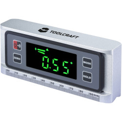 TOOLCRAFT TO-9616512 Digital goniometer 360° measures angles precisely