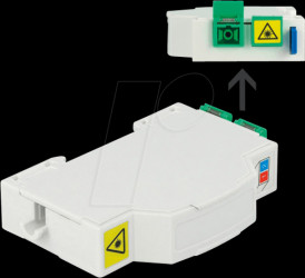 85922 Optical Fiber Connection Box for DIN Rail 2 x SC Simplex or LC D