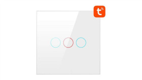 Dotykowy Włącznik Światła Wifi Avatto Ts02-Eu-W3 Potrójny Tuya (Biały)