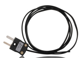 Hermetycznie uszczelniona termopara J średnica 7/0.2mm długość 1m -75 → +260°C Wtyk miniaturowy RS PRO