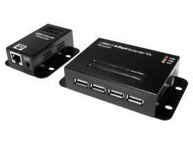 UA0252 Extender USB B/USB A x4 o długości 50m, Eth:5e,6