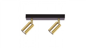 Lampa Sufitowa Listwa Polo Z Reflektorkami Tubami Na Gu10 Czarno-Złota K-5141...