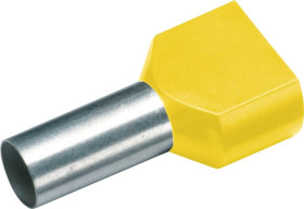 Cimco 187736 Podwójna końcówka 1 mm² z częściową izolacją żółty 100 szt.