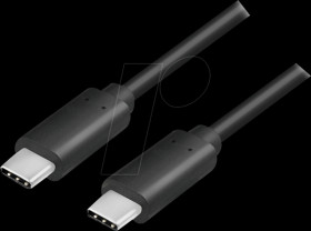 CU0128 USB 3.2 Gen 2 Type-C cable, C/M to USB-C/M, PD, black, 0.5 m