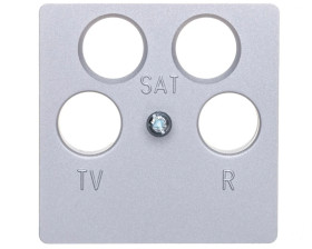 Berker Modul Płytka centralna do gniazda antenowego 4-wyjściowego aluminium 14841404