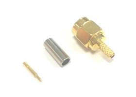 Złącze koncentryczne Montaż na kablu Męski 50Ω typ złącza Złącze SMA 6GHz Połączenie zagniatane typ kabla Koncentryczny