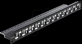 43278 48-cm 19", 24-port keystone patch panel, staggered
