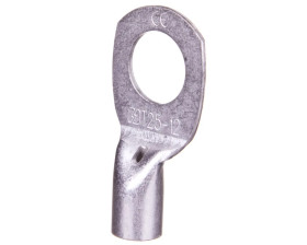 Końcówka oczkowa rurowa 25/M12 miedź cynowana KC25F12