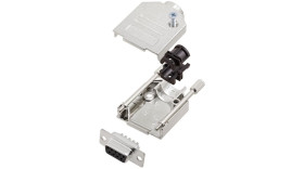 Osłona tylna D-Sub 9 -pinowe Cynk Wpust górny Encitech Connectors DE