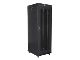 SZAFA INSTALACYJNA RACK STOJĄCA 19 37U 600X800 CZARNA DRZWI PERFOROWANE LCD LANBERG (FLAT PACK)