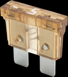 Automotive flat fuse, 5 A, 32 V, beige, (L x W x H) 19.2 x 5.2 x 19.2 mm, F1505