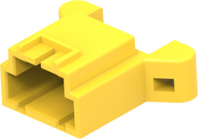 Plug, 4 pole, angled, 1 row, yellow, 1743218-5