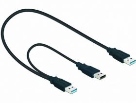 KABEL USB 3.0 AM(M)+POWER AM(M) 60CM
