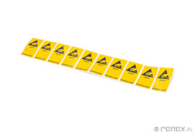 Etykieta samoprzylepna "EARTH BONDING POINT" 25x12,5 mm (10 szt.)