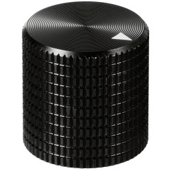 TruComponents 320024 Control knob &#x2B; marking Black (&#xD8; x H) 17mmx17mmAlu