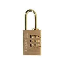 Master Lock 620EURD Brass Finish 20mm 3-Digit Combination Padlock