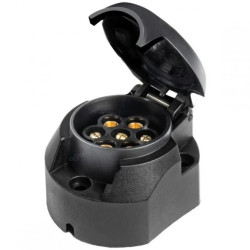 Gniazdo przyczepowe 7-pin 12/24V plastik na kabel