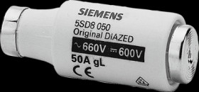 DIAZED fuse DIII/E33, 50 A, gG, 600 V (DC), 5SD8050