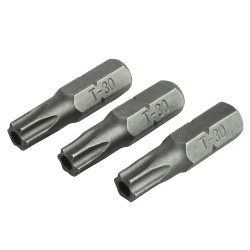 Faithfull FAISBT3025S Security S2 Grade Steel Screwdriver Bits T30S x 25mm (Pk3)
