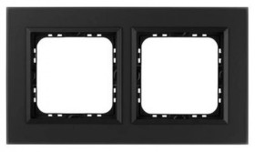 SONATA Ramka podwójna czarne szkło szronione R-2RGC/79/33