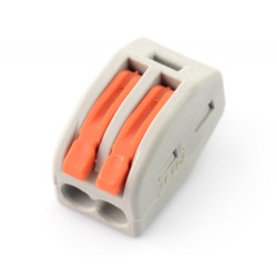 Kostka elektryczna 2pin 250V - pomarańczowa