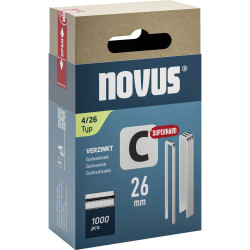 Novus 042-0804 Narrow Crown Staples, 1000 pieces, 26mm x 6.1mm
