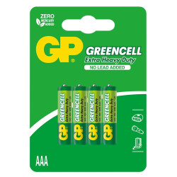 4 x bateria cynkowo-węglowa R03 / AAA GP GreenCell