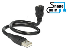 83921 Cable USB 2.0 Type-A male &gt; USB 2.0 Micro-B female ShapeCable 0.