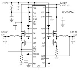 Dual, High-Efficiency, Step-Down Controller with Accurate Current Limit