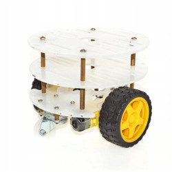Platforma do budowy robota 3-poziomowa z silnikami i kołami