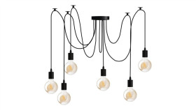 Lampa Wisząca Sufitowa Arane Pająk 6 Ramion Do Led 6X E27 Lumiled