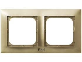 IMPRESJA METALIK Ramka 2 podwójna do wyłączników IP44 złoty metalik RH-2Y/28 OSPEL