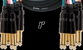 CML 8-0 PP 3 C CORDIAL 8x 6.3 mm jack mono, 8x 6.3 mm jack mono, 3.00 m