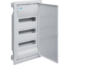 Rozdzielnica podtynkowa 36 modułowa 3x12M drzwi metal + 3x MBN116E IP30 volta VU36NE-MBN HAGER