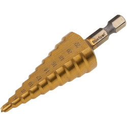BlueSpot Tools 32052 HSS 1/4in Hex Shank Step Drill 4-22mm