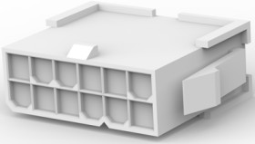 Plug housing, 12 pole, pitch 4.2 mm, straight, natural, 1-1969613-2