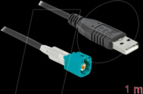 90490 HF cable, HSD Z plug &gt; USB A plug, 1m