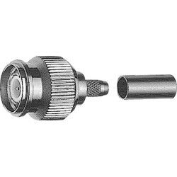 Teleg&#xE4;rtner 100023709 TNC plug straight 50 &#x3A9; Coax threaded 1pc.