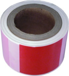 Taśma ostrzegawcza 80mm x 100m biało-czerwona MN-05-605