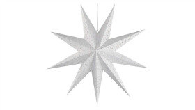 Dekoracje- Gwiazda Papierowa, Srebrna, 60 Cm, Na Żarówkę E14, Ip20 Dcaz09