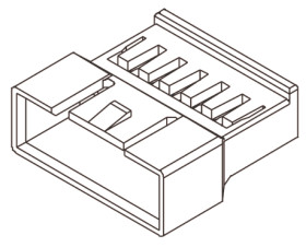Obudowa złącza 2-pinowe -rzędowe raster: 2.5mm Molex Męski Montaż na kablu Wtyk przewód – przewód