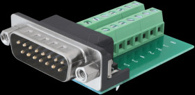 65275 Sub-D 15-pin plug &gt; 16-pin terminal block