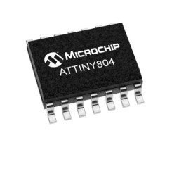 Mikrokontroler Microchip ATtiny804 SOIC 14-pinowy Montaż powierzchniowy AVR 8 kB 8bit CAN: 20MHz RAM:512 B Ethernet: