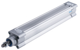 Siłownik pneumatyczny z tłoczyskiem skok: 250mm Festo Ø 40mm dwustronnego działania Action 411.9mm z amortyzacją