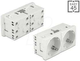 81426 Easy 45 power socket 45°, expandable, 2-fold